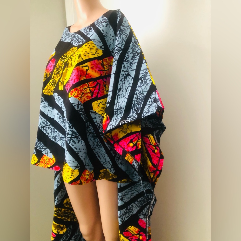 Bold Multicolor African High/Low Top - Picture 6 of 14